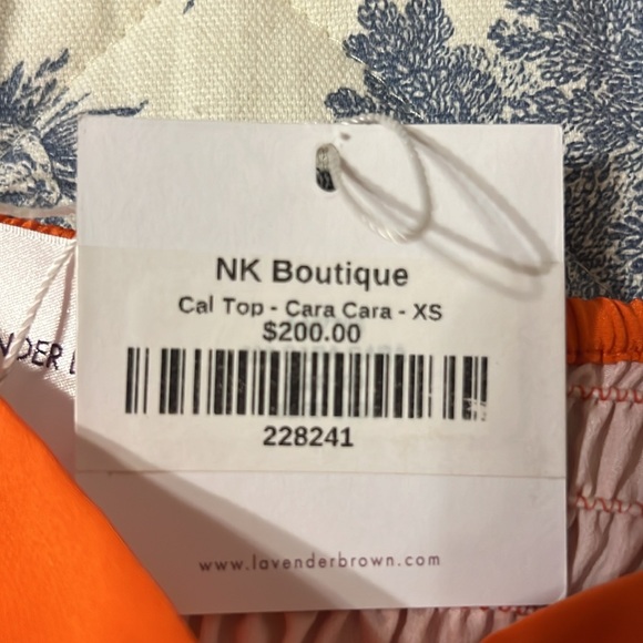 Lavender Brown 100% Silk Cal Top in Cara Cara, Size XSmall, NWT - Picture 13 of 17